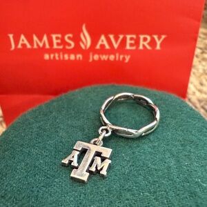 James Avery Retired Texas A&M University Dangle Ring – Sterling Silver, Size 6